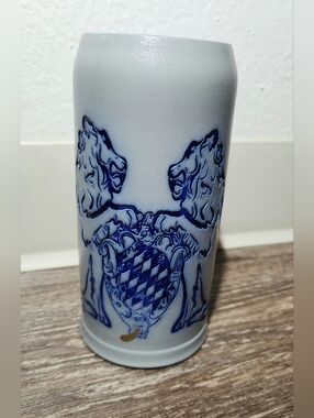 Bayerns Lowen Blue Lions Ceramic Stein - Decorative Home Art Germany